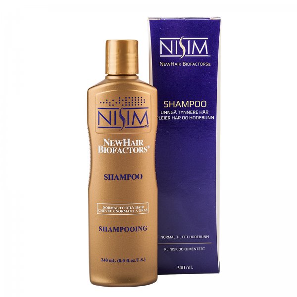 Nisim NewHair Shampoo Oily Utan Sulfater 240 ml Gents